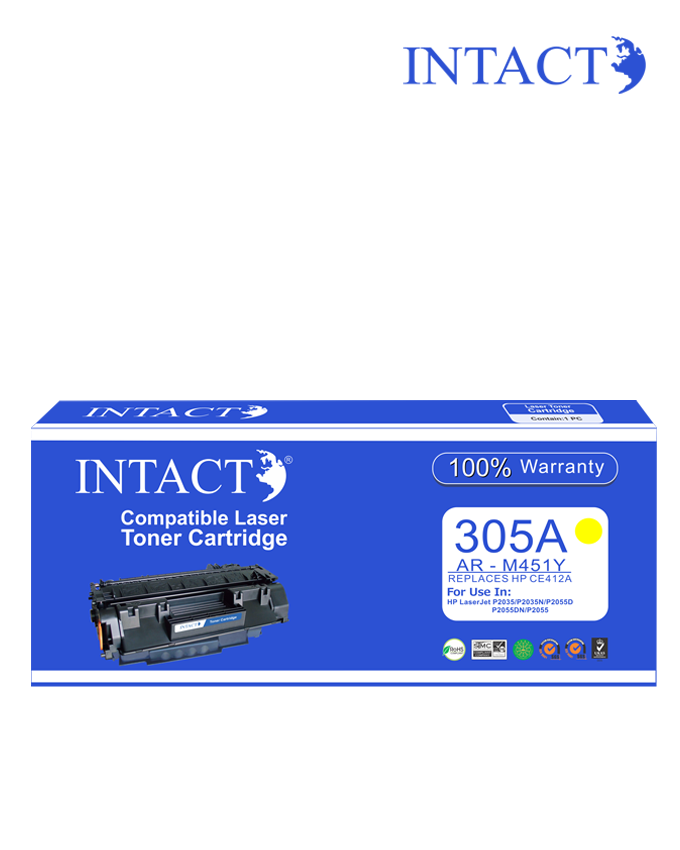 Intact Compatible with HP 305A (AR-M451Y) Yellow